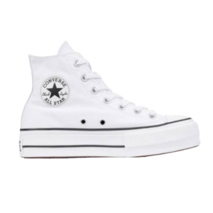 Converse All Star- Blancas Raya Negra Plataforma
